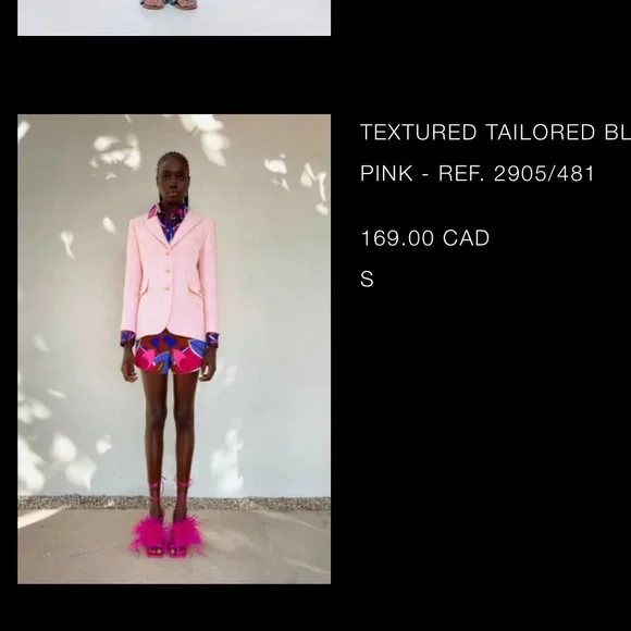 Zara blazer pink in size small - Picture 4 of 5